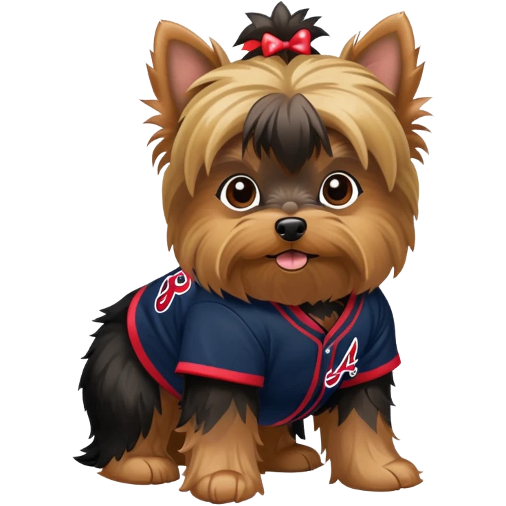 yorkie in braves outfit emoji