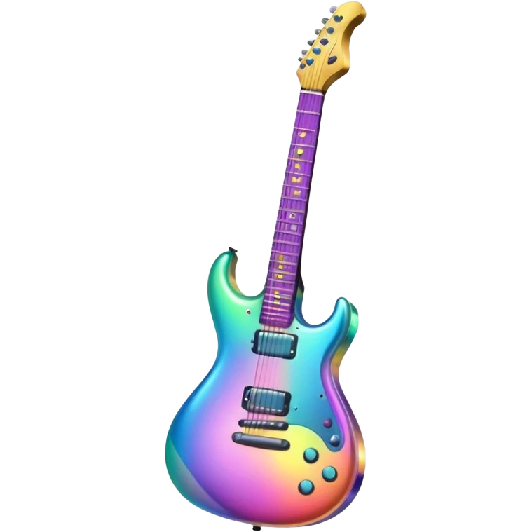 Iridescent guitar emoji