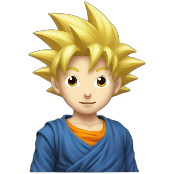 young san goku with short blond hair emoji