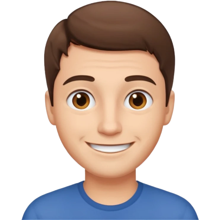 smiling man with short hair emoji