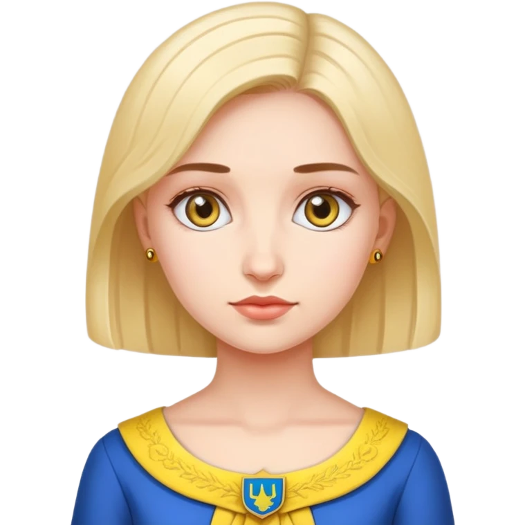A naked girl is standing near the president of Ukraine emoji