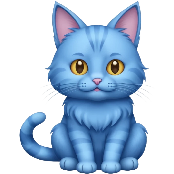 Blue cat  emoji