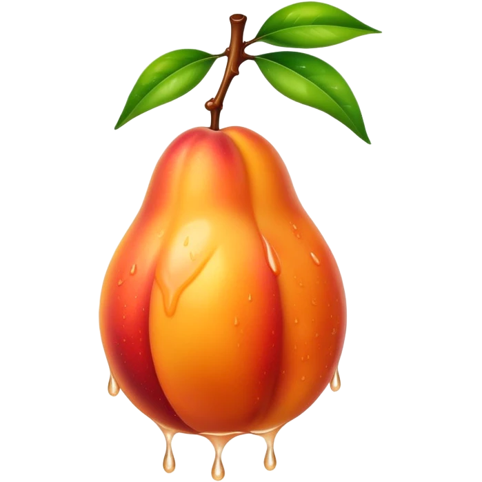 Wet dripping Nectarine emoji