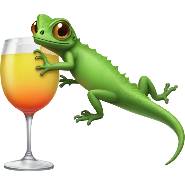 Drunk lizard  emoji