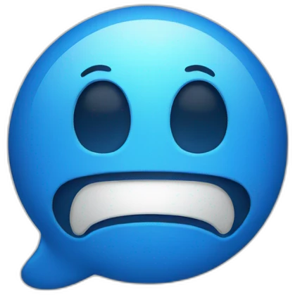 Chat bleu emoji
