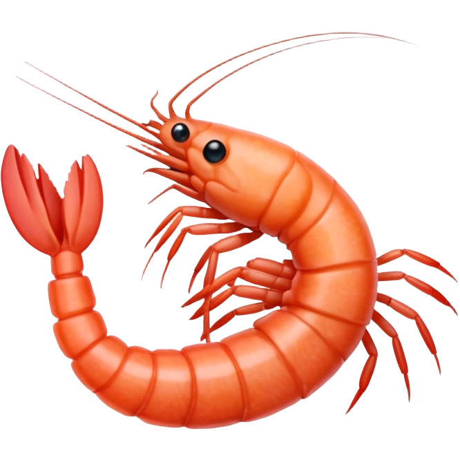 Shrimp roughly drawn with pencil emoji