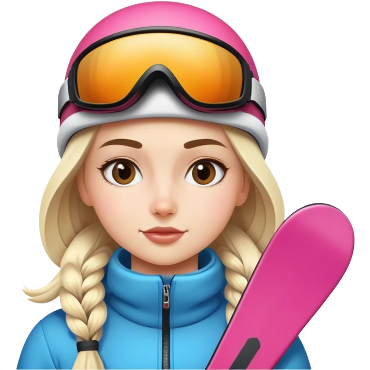 Mädchen beim Skifahren emoji