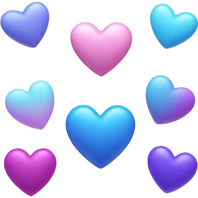 Pink blue and Purple Heart  emoji