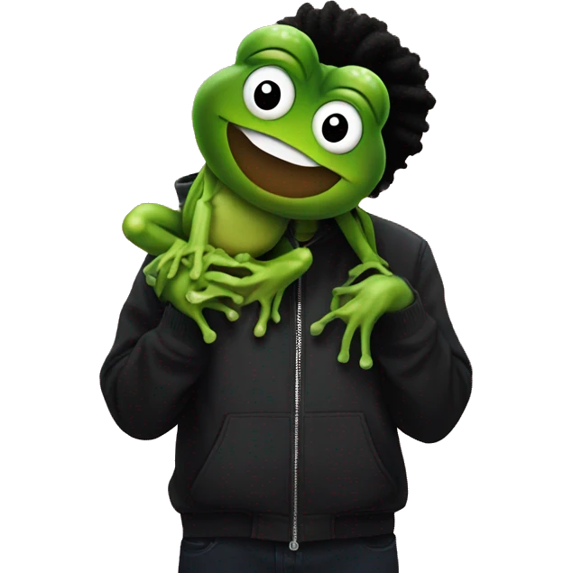 The Weeknd and the frog emoji