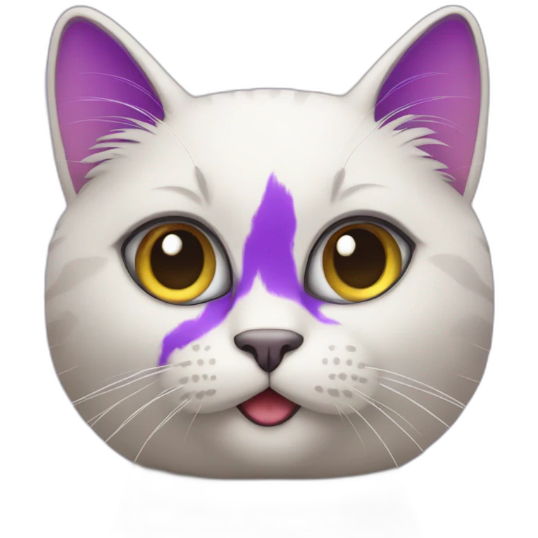 cat with a purple heart emoji