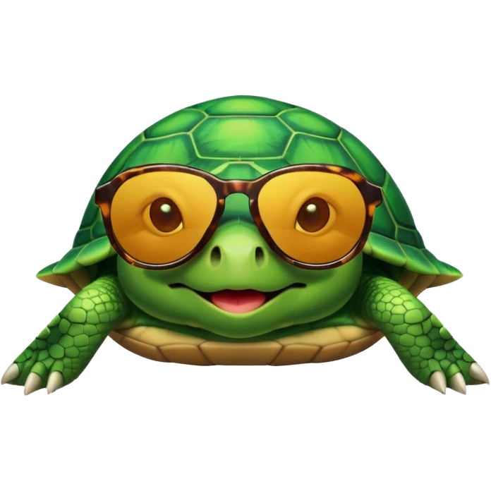 Turtle with sunglasses  emoji