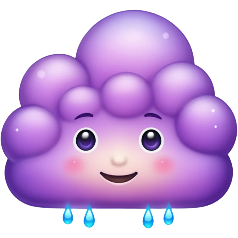 A glowing purple cloud with subtle sparkles around it. emoji
