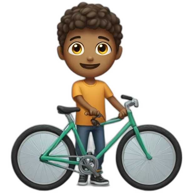 boy with a bicycle emoji