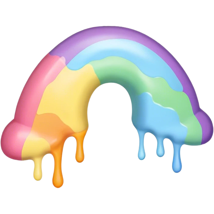 rainbow melted pastel emoji