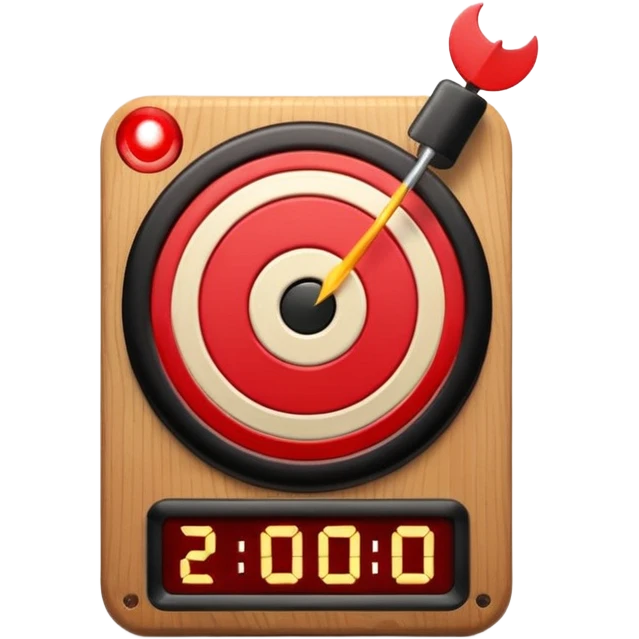 Moving target board with blinking light emoji