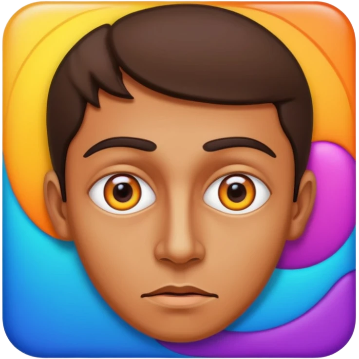 Man on trip like high on mushrooms or lsd emoji