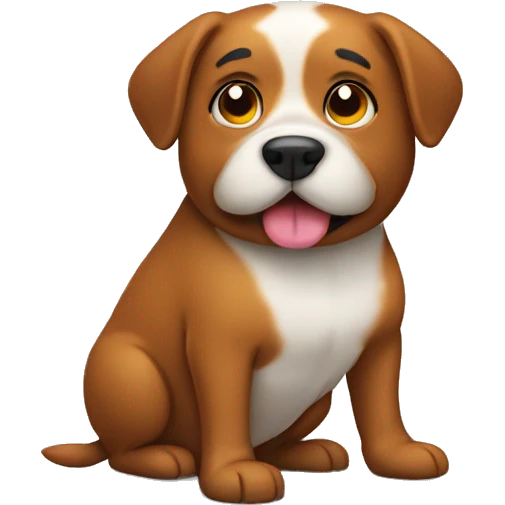 Dog pooping emoji
