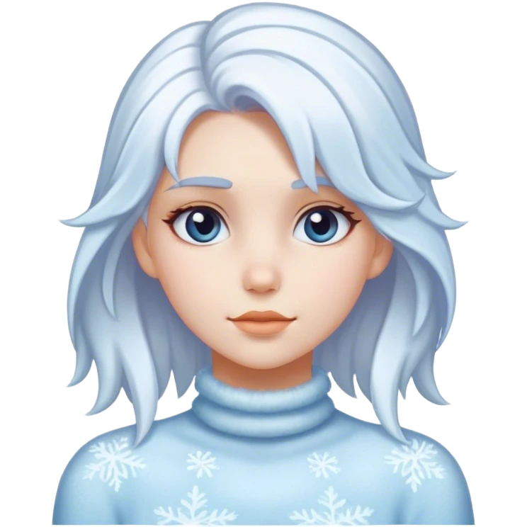 Frozen girl emoji