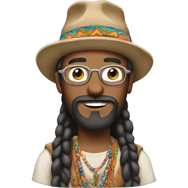High hippie emoji