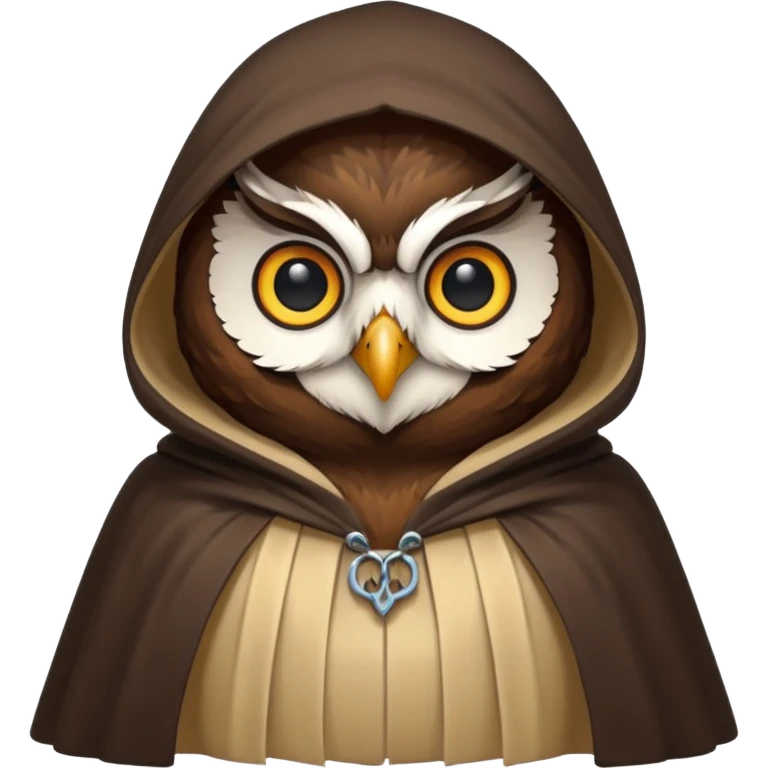 dark owl in beige cloak emoji