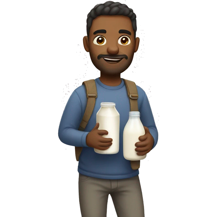 dad leaving with the milk emoji