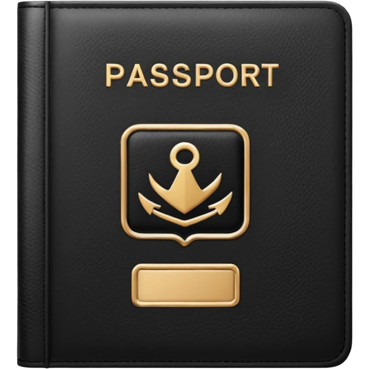 black passport emoji