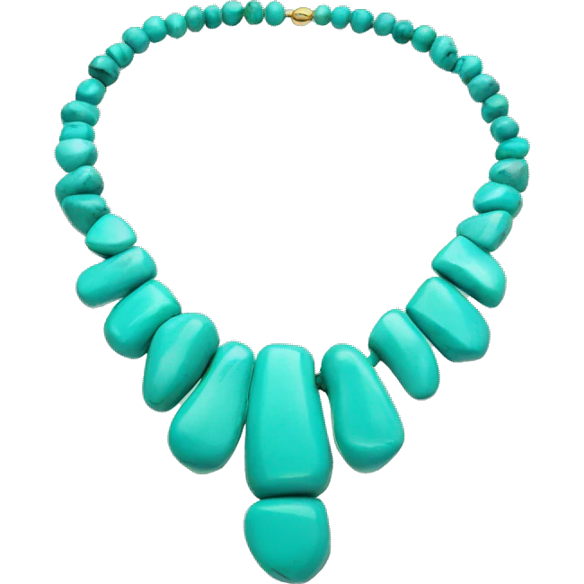 Turquoise necklace emoji