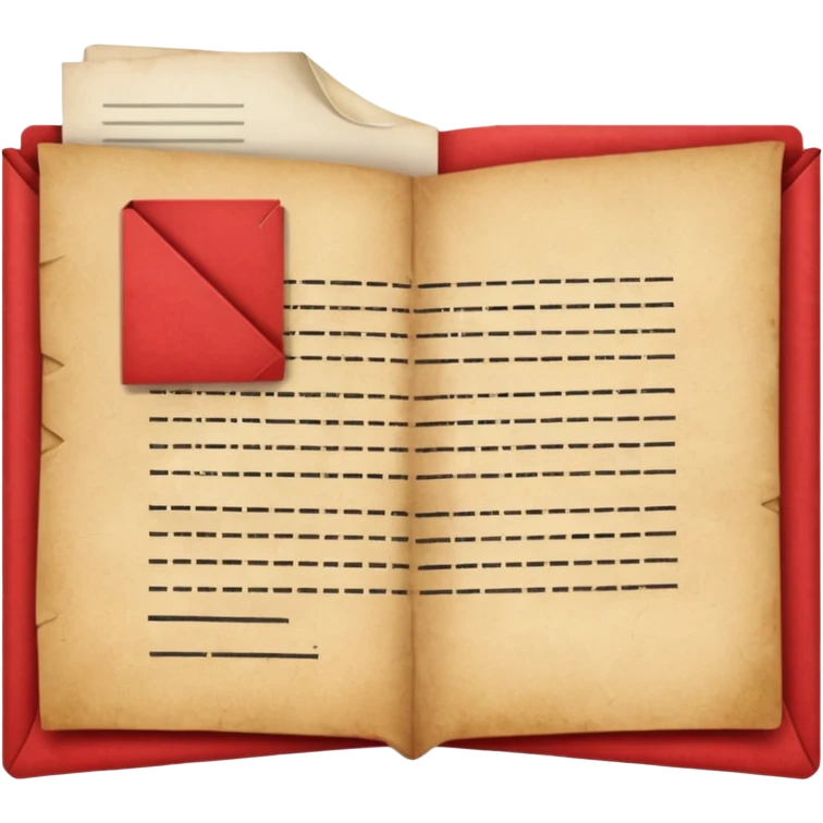 Office red document  emoji