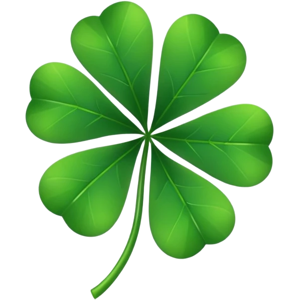 Make a Emoji of five leaf clover only not the lipstick only the 5 leaf clover emoji