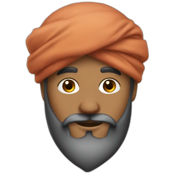 turban with small beard emoji
