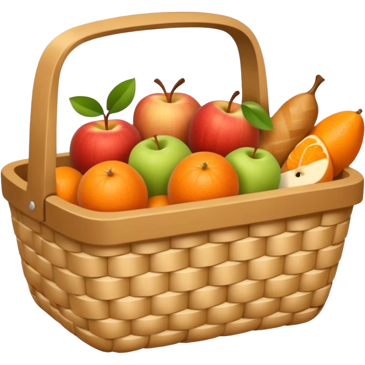 modern basket for shopping emoji