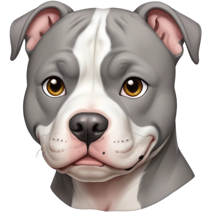 grey and white pitbull  emoji