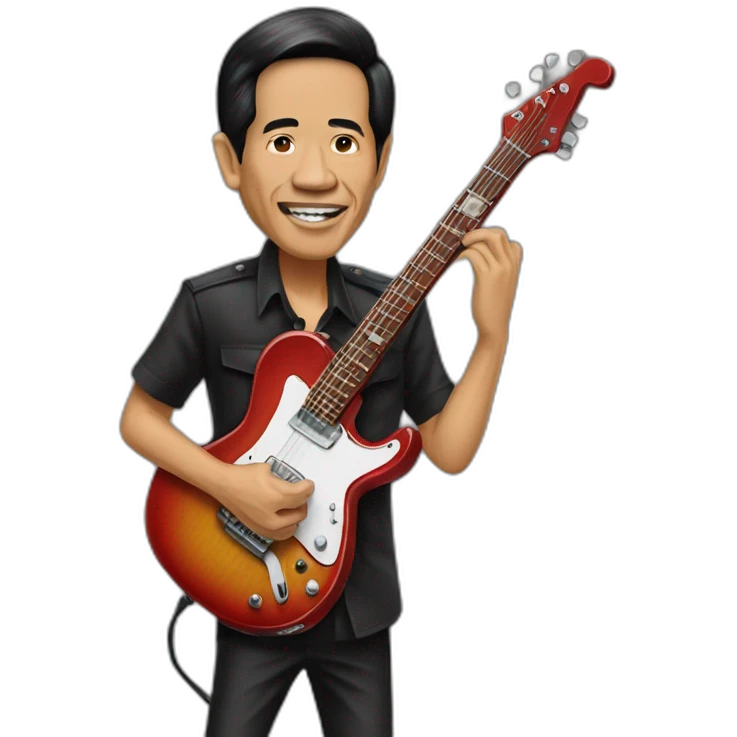 jokowi as guitarist emoji