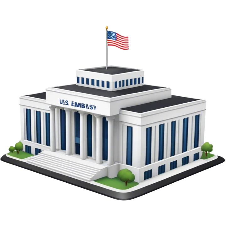 US Embassy building png.  looks realistic emoji