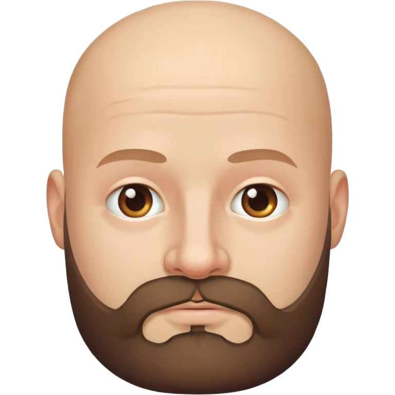 bald man with beard portrait emoji