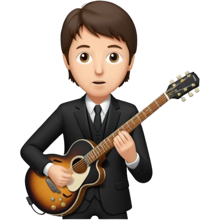 Paul McCartney playing guitar black suit emoji