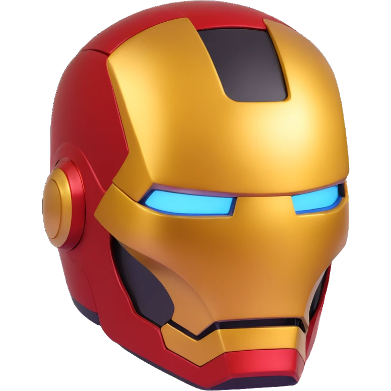 iron man helmet red and gold emoji