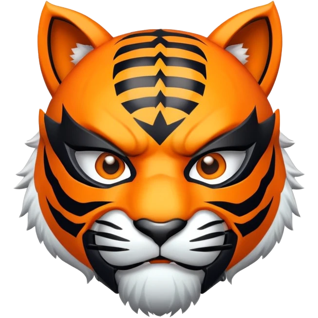 ninja tiger face with mask and shurikens for Twitch emote emoji
