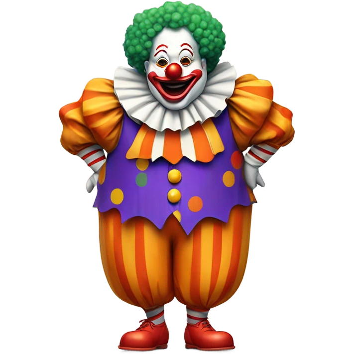 Orange clown emoji