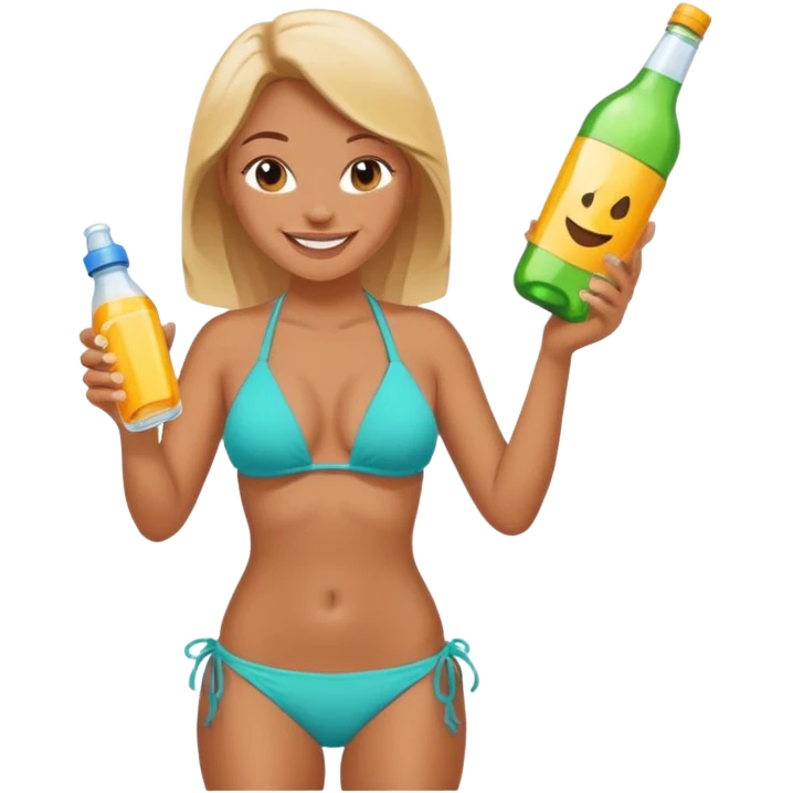 Bottles and bikini emoji