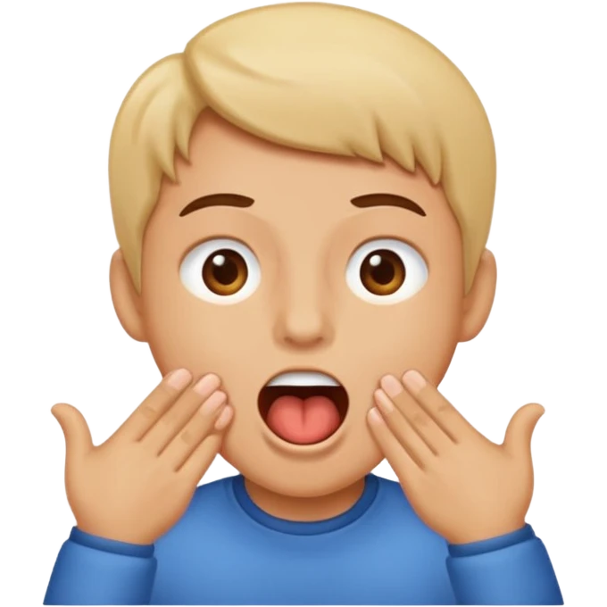 Make a person burping emoji