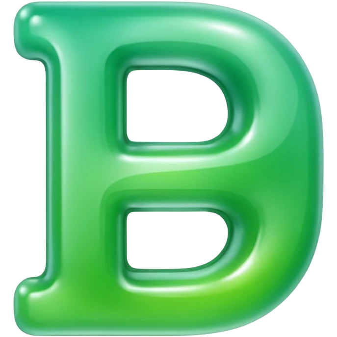 One uppercase Ukrainian Cyrillic letter: А.
Glossy green with soft gradient.
Smooth rounded shape, modern style.
Centered, no background.
 emoji