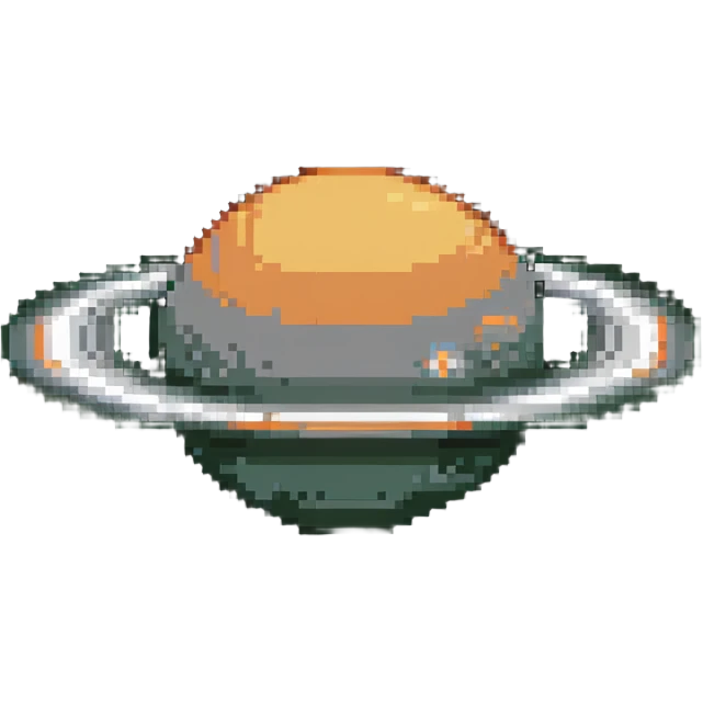 pixel Saturn planet emoji