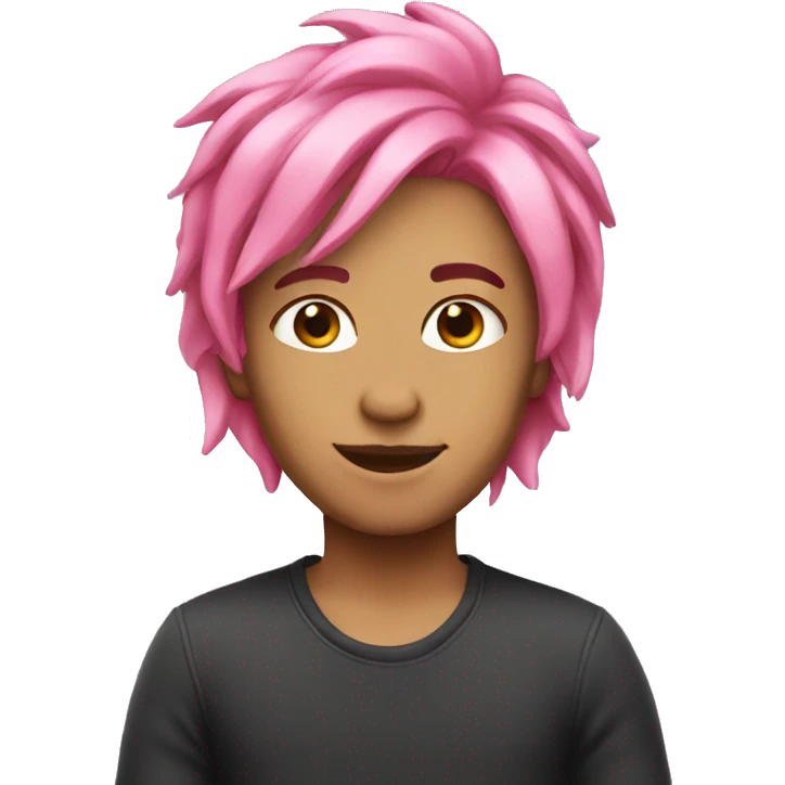 Pink hair  emoji