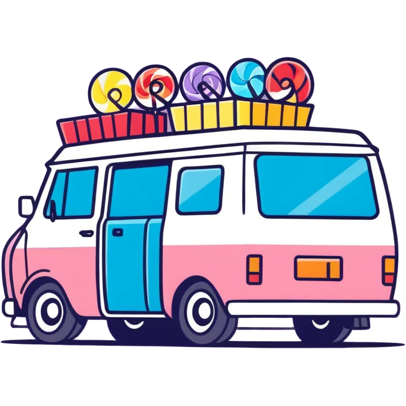 Free candy on van emoji