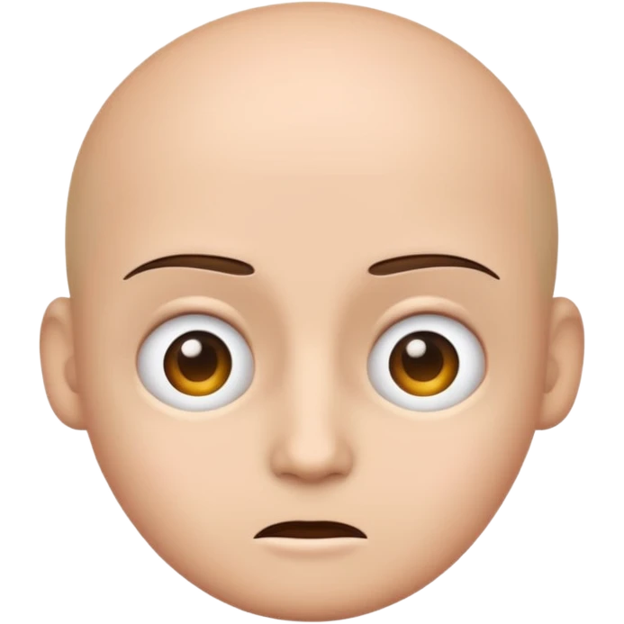 emoji with *NO* eyebrows staring into your soul  emoji