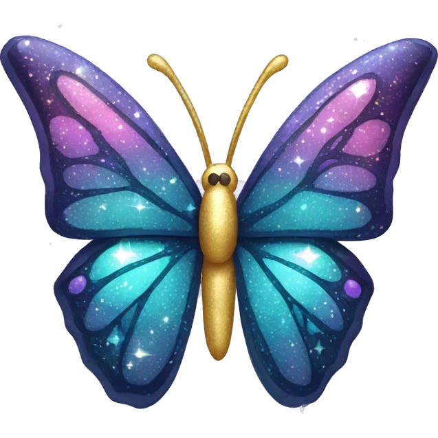 Glittery Starry Gemstone Butterfly emoji
