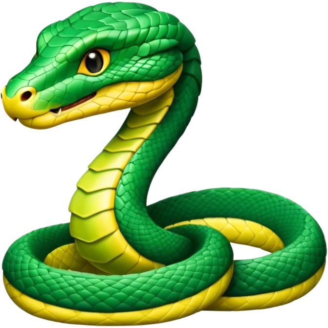 green viper cute emoji