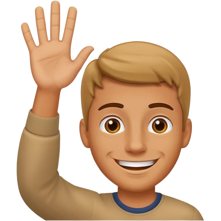 man waving hello emoji
