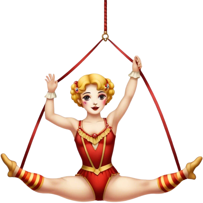 Vintage Circus Trapeze artist emoji